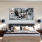 Abstract Black & Grey Modern Wall Art Canvas Office Home Room Framed 120x60cm
