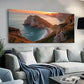 Sunset Vibrant Cliffs Sea wall canvas office home room framed 120x60cm