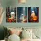 3pcs Forest Ghosts & Cheerful Ghosts Metal Print Ready to Hang Art
