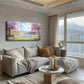 Three White Rabbits Lying Grass Wall Art Canvas Office Home Room Framed 120x60cm