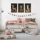 3pcs Royal Deer, Crowned Bear, Majestic Fox, Metal Print Ready to Hang Art
