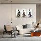3pcs Modern African American Reading Art Posters Metal Print Ready to Hang Art