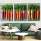 3pcs Rainbow Heirloom Carrots Rainbow Kitchen Metal Print Ready to Hang Art