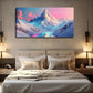 Snowy Mountain Landscape Blue Wall Art Canvas Office Home Room Framed 120x60cm