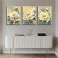 3pcs Elegant Peony Flower Set Featuring Perfect Wall Art Set Canvas Framed 40x60cm - High Quality Print 100% Australian Made Wall Canvas Ready to Hang