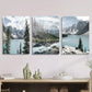 3pcs , Lake Louise, Banff National Park, Metal Print Ready to Hang Art