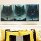 3pcs Wolf Sky Luxurious Painting Metal Print Ready to Hang Art