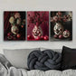 3pcs   A vase with carved faces  Metal Print Ready to Hang Art