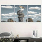 3pcs Realistic Nature Scene with Blue Sky Metal Print Ready to Hang Art