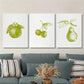 3pcs Simple fruit decorative painting, Metal Print Ready to Hang Art