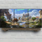 3pcs Camel Desert Adventure Clouds Metal Print Ready to Hang Art