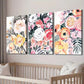 3pcs Botanical Colorful Flowers and Plant Leaves Wall Art Set Canvas Framed 40x60cm - High Quality Print 100% Australian Made Wall Canvas Ready to Hang