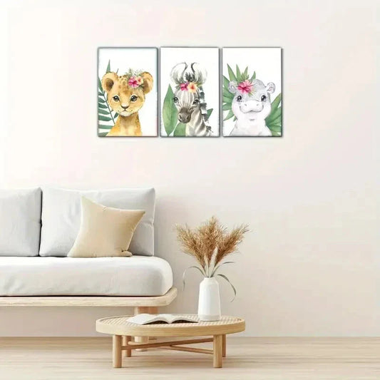 3pcs Touch of Sophistication Geometric Pattern Metal Print Ready to Hang Art