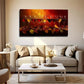 Vibrant Autumn Leaves & Wine Wall Art Canvas Office Home Room Framed 120x60cm