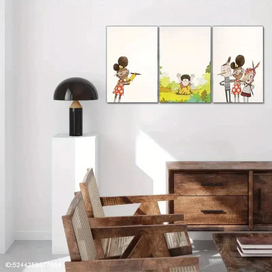 3pcs Engineering Science Modern Art Style Metal Print Ready to Hang Art
