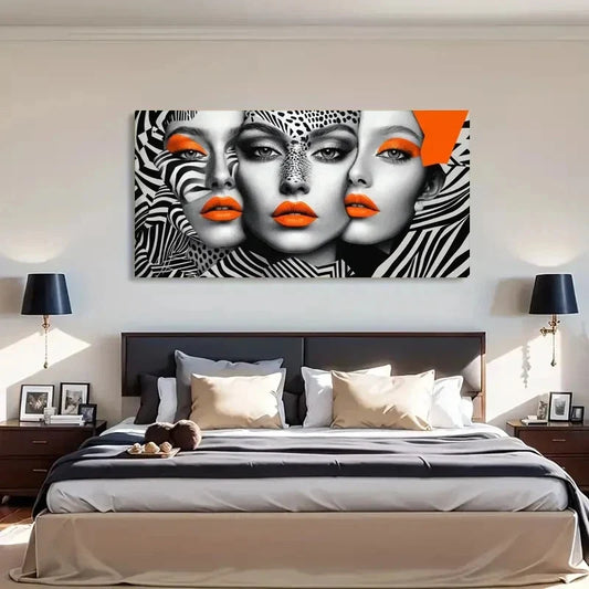 Cartoon Pattern Décor Abstract Wall Art Canvas Office Home Room Framed 120x60cm