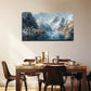 Snow Mountain Flowing Wall Art Canvas Office Home Room Framed 80x45cm