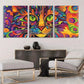 3pcs Colorful Swirls and Bold Pattern Perfect Wall Art Set Canvas Framed 40x60cm - High Quality Print 100% Australian Made Wall Canvas Ready to Hang