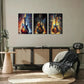 3pcs Watercolor Musical Instrument Metal Print Ready to Hang Art