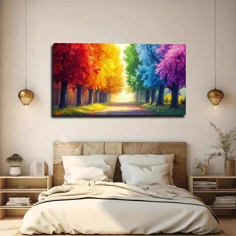 Sunny Path Fresh Style Wall Art Canvas Office Home Room Framed 80x45cm