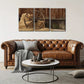 3pcs Retro Old Antique Wheel Painting Metal Print Ready to Hang Art