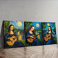3pcs  Mona Lisa plays guitar Wall Art Set Canvas Framed 40x60cm - High Quality Print 100% Australian Made Wall Canvas Ready to Hang