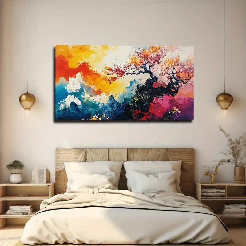 Brilliant Clouds And Rosy Cloud Wall Art Canvas Office Home Room Framed 80x45cm