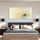Blue & Yellow Abstract Design Wall Art Canvas Office Home Room Framed 120x60cm