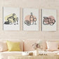 3pcs Line Art Trendy Bar Wine Bottle and Cheese Wall Art Set Canvas Framed 40x60cm - High Quality Print 100% Australian Made Wall Canvas Ready to Hang