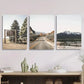3pcs Mountain Roads &amp; Forests, Metal Print Ready to Hang Art