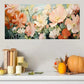 Abstract Art Mixed Flowers wall canvas office home room framed 120x60cm