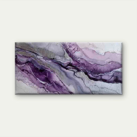 Purple Gradient Abstract Textur Wall Art Canvas Office Home Room Framed 80x45cm