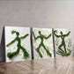 3pcs Dancing In The Shape Greenery Wall Art Set Canvas Framed 40x60cm - High Quality Print 100% Australian Made Wall Canvas Ready to Hang