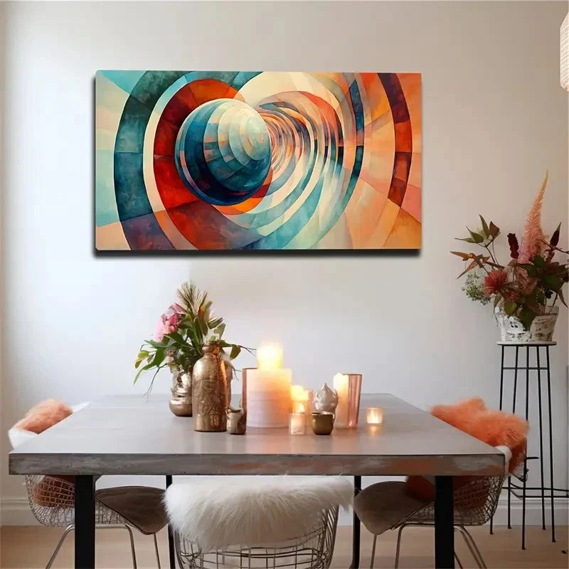 Modern Abstract Horizontal Wall Art Canvas Office Home Room Framed 120x60cm