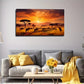 Prairie Sunset Animals Coming Wall Art Canvas Office Home Room Framed 80x45cm