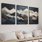 3pcs White Geometric Mountains Landscape Wall Art Set Canvas Framed 40x60cm - High Quality Print 100% Australian Made Wall Canvas Ready to Hang