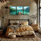 3pcsPurifying Place for The Soul, Quiet Lake Wall Art Set Canvas Framed 40x60cm - High Quality Print 100% Australian Made Wall Canvas Ready to Hang