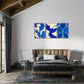 3pcs Modern Artistic Choice Navy Blue Art Poster Metal Print Ready to Hang Art