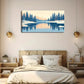 Pine Trees Standing On The Lake Wall Art Canvas Office Home Room Framed 120x60cm