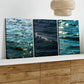 3pcs Modern Art Ocean Scenery Sparkling Beach Wall Art Set Canvas Framed 40x60cm - High Quality Print 100% Australian Made Wall Canvas Ready to Hang