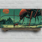 3pcs Big Alien Ants Space Moon Rocket Metal Print Ready to Hang Art