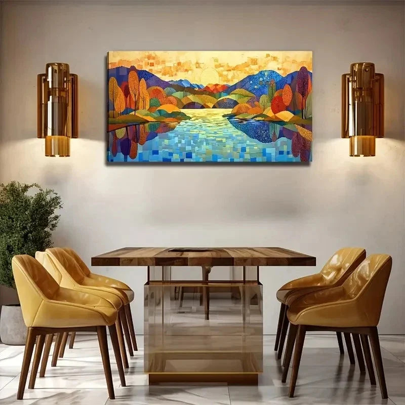 Woods Scenery Perfect Wall Art Canvas Office Home Room Framed 120x60cm