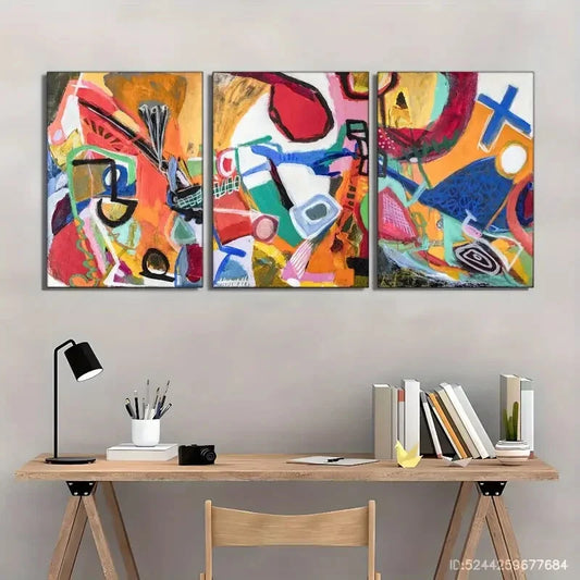 3pcs Impressionist Art Decorative Posters Decor Metal Print Ready to Hang Art