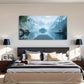 Vintage-Inspired Mountain Lake Wall Art Canvas Office Home Room Framed 120x60cm