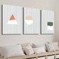 3pcs Triangle Circle And Square Creative Wall Art Set Canvas Framed 40x60cm - High Quality Print 100% Australian Made Wall Canvas Ready to Hang