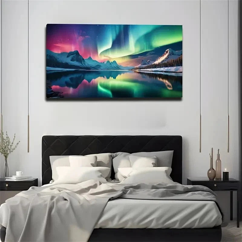 Visual Tension Flexible North Wall Art Canvas Office Home Room Framed 80x45cm