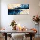 Abstract Landscape Warm & Cool Wall Art Canvas Office Home Room Framed 120x60cm