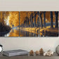 3pcs Golden Autumn River Trees Nature  Metal Print Ready to Hang Art