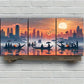 3pcs Fishing Boats Sea Flying Birds Metal Print Ready to Hang Art