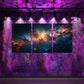 3pcs Space Nebula Starry Sky Canvas Framed 40x60cm - High Quality Print 100% Australian Made Wall Canvas Ready to Hang